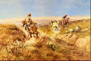 Charles M Russell When Cows Were Wild USA oil painting reproduction